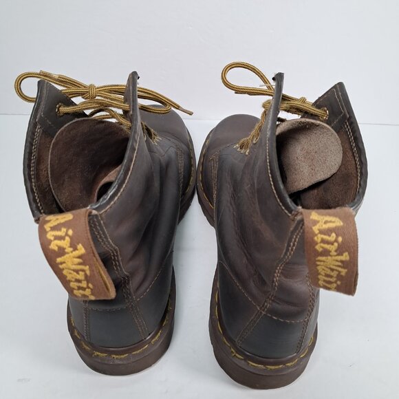 VTG Dr Martens 1460 Boots UK 7, US Men 8 Women 9 Made in England Air Wair Brown - Picture 6 of 16